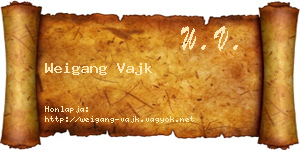 Weigang Vajk névjegykártya